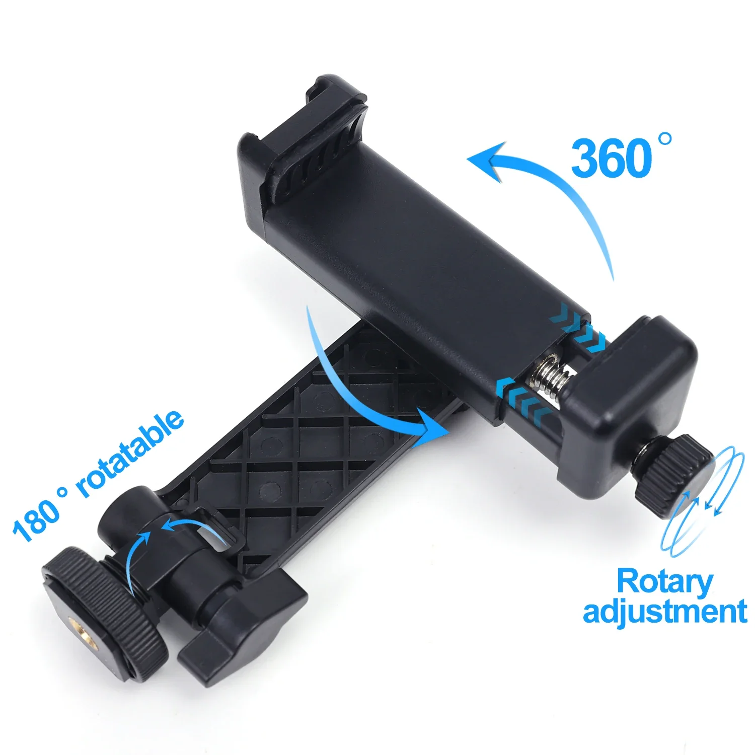 Vertical & Horizontal Phone Tripod Mount Adapter Rotatable Bracket Clip for iPhone Android Cell Phone Selfie Stick Camera Stand