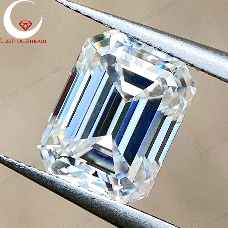Moissanite D Color Esmeralda forma VVS diamante sintético piedra suelta blanca con certificado GRA piedra preciosa para joyería fabricación personalizada