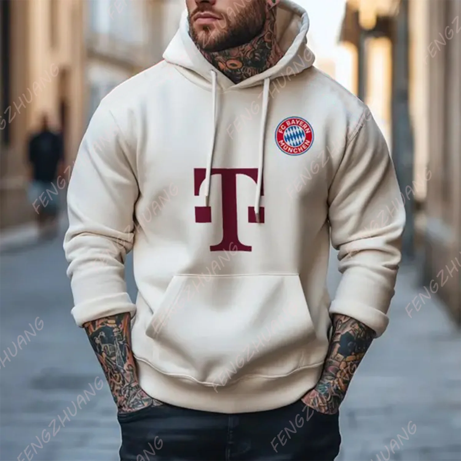 Men's Football Munich Loose Hoodie Kids/Adult Jersey Streetwear Hooded Sweatshirts Pullovers Unisex Tracksuit Clothing