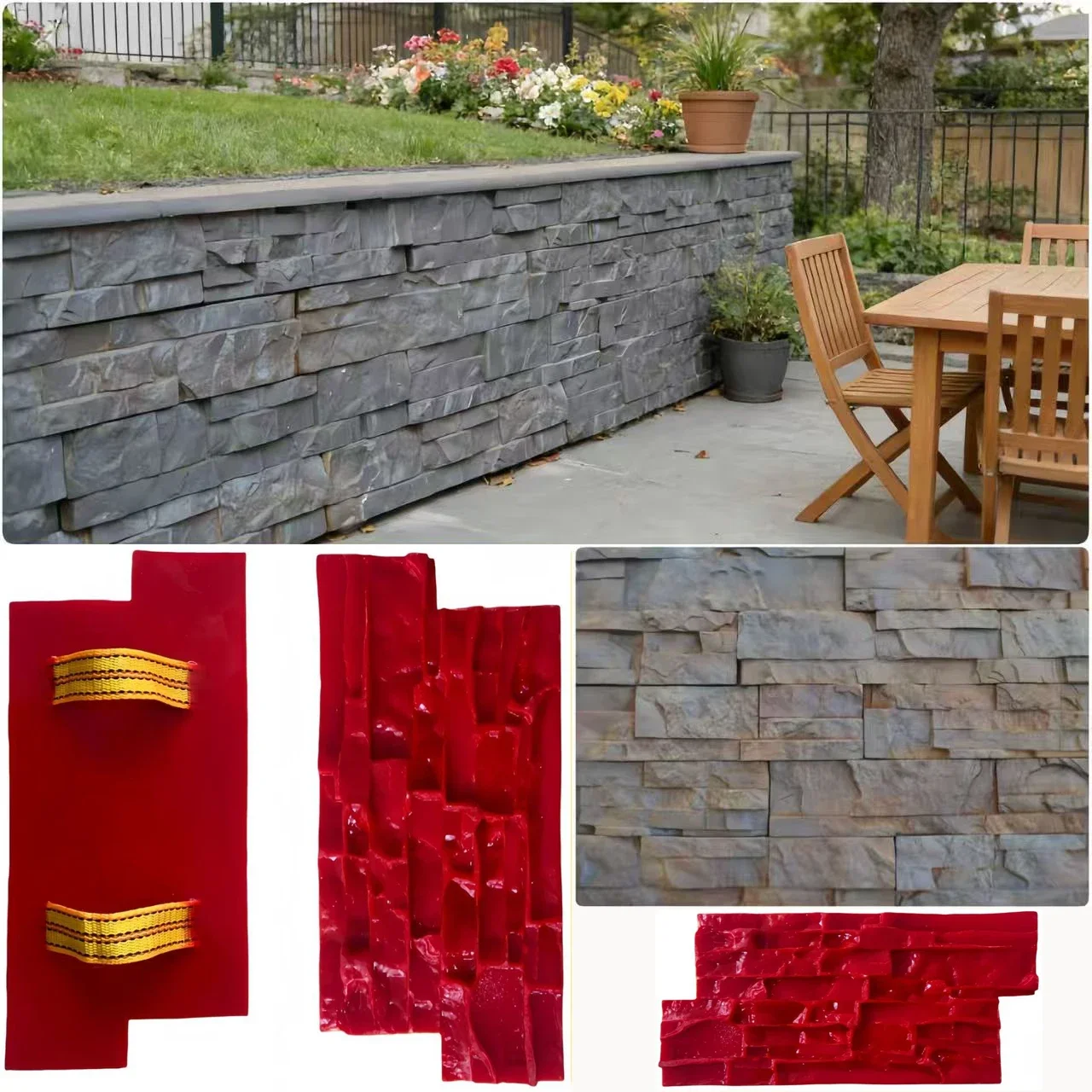 Cement Wall Embossing Mold Courtyard Outdoor Imitation Stone Decoration Rockery Garden Shape Embossing Tool