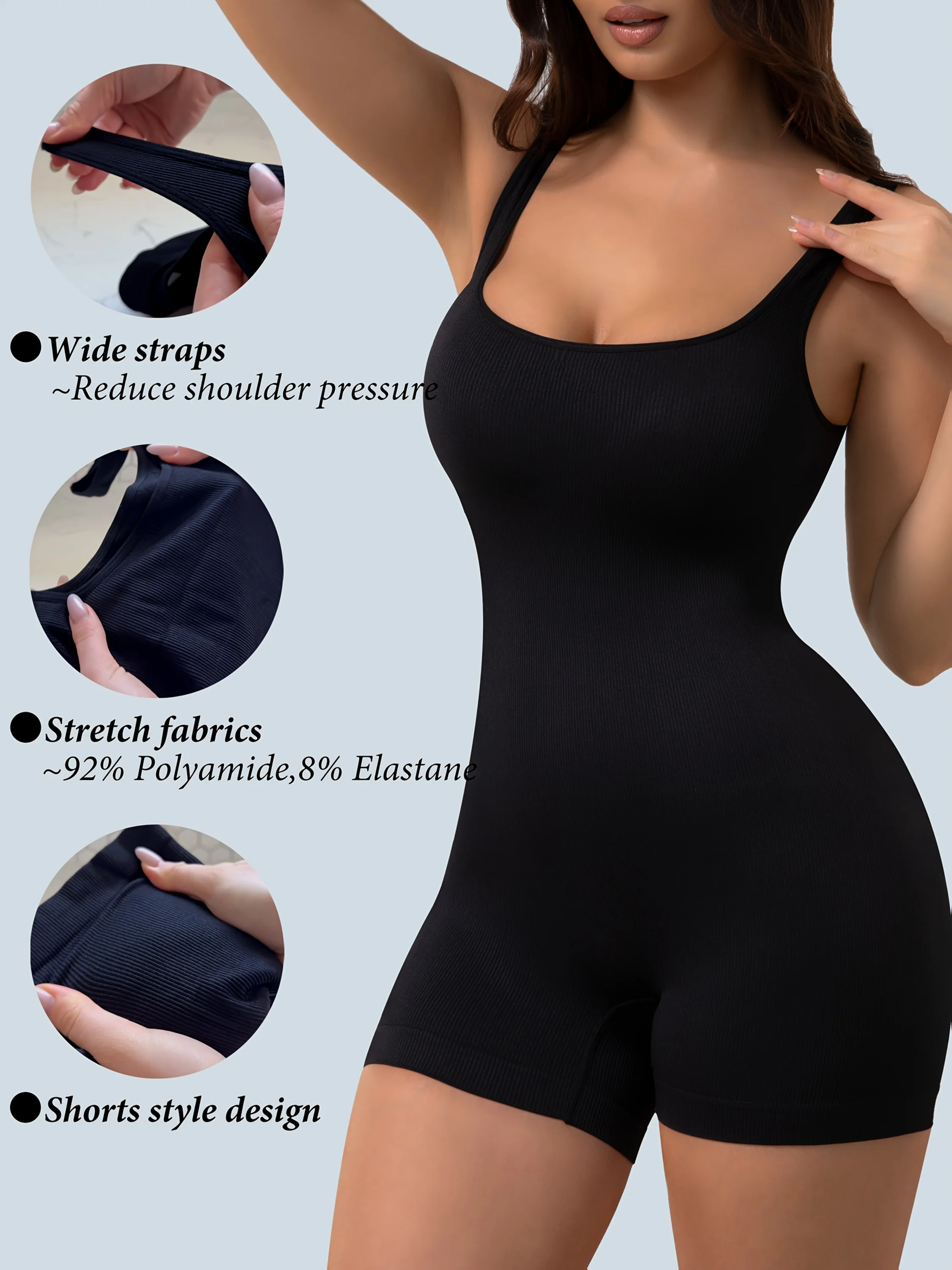 Women Shapewear Bodysuit Tummy Control Full Body Shaper Shorts Seamless Tank Tops Shaping Leotard Yaga Pants