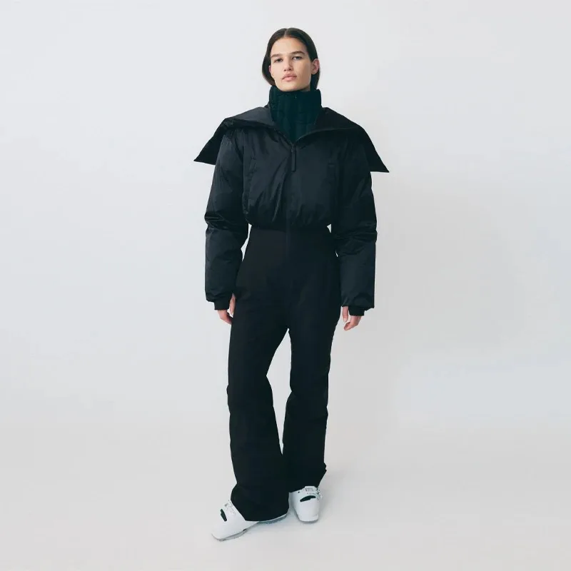 

Women's Detachable Hooded Ski Suit Jumpsuit Winter Sports Warm Clothing Outdoors Commuter Clothes Women's New Casual Clothes