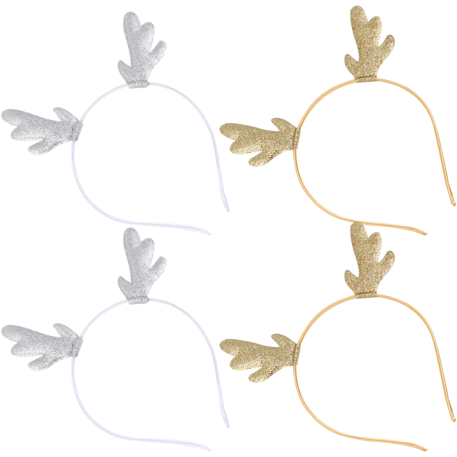 

4Pcs Antler Headband Christmas Hairband for Girls Holiday Hairbands Reindeer Antlers Safe Material Kids Party Accessories