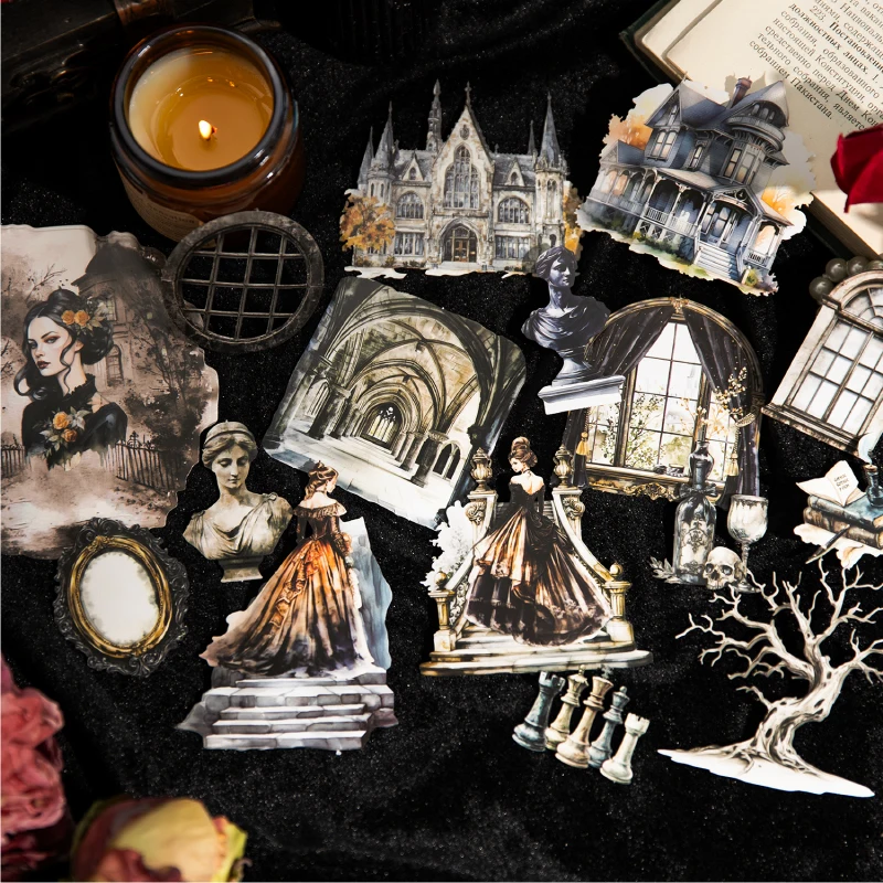 

8 упаковок/лот, серия «Поэзия человекара», милая ретро декоративная наклейка из художественной бумаги