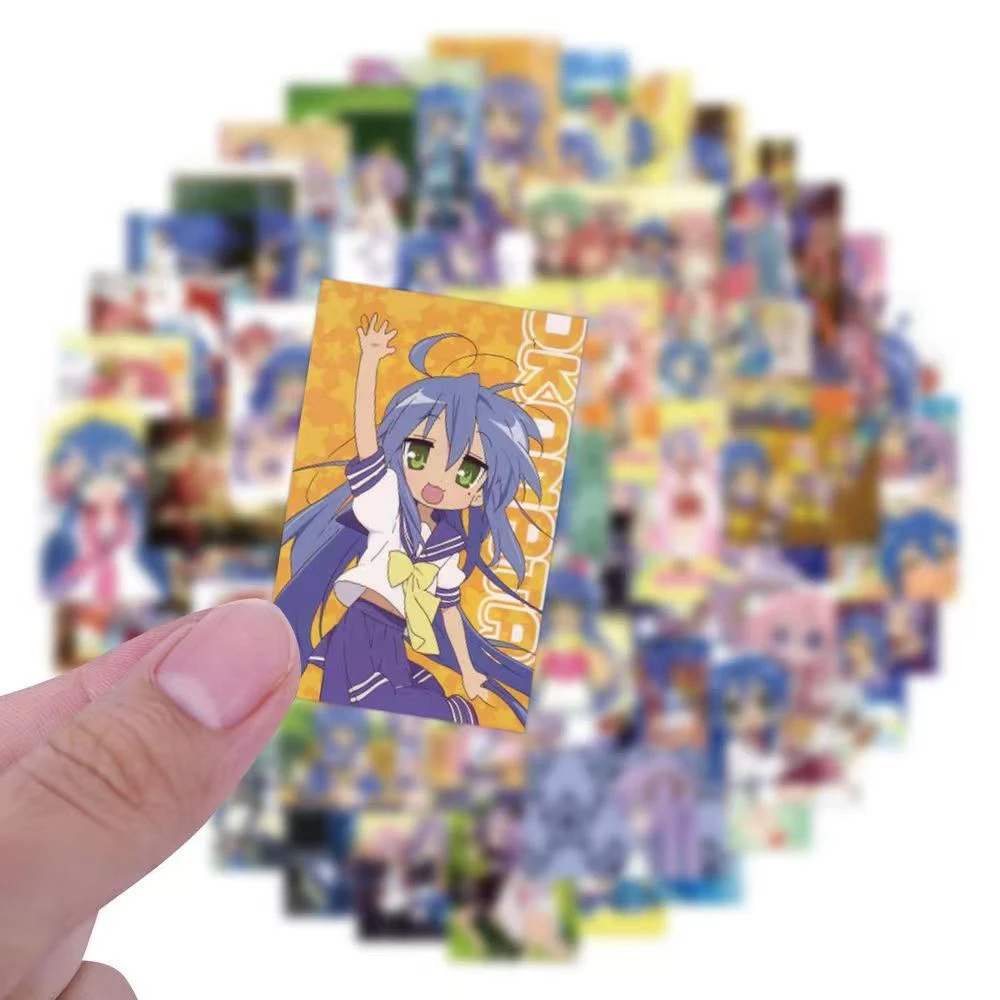 10/30/54pcs Lucky Star Anime Stickers Girls Izumi Konata Takara Miyuki Sticker Scrapbooking Kawaii Hiiragi Kagami Cartoon Decal