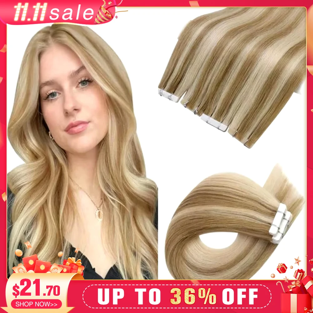 YoungSee Injection Tape Hair Extensions 5pcs Virgin Insert tape in Real Human Hair Invisible Tape Hair Extensions For Short Hair