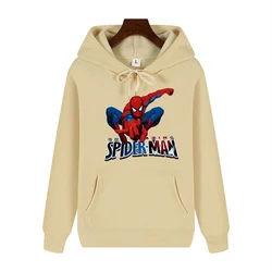 Super handsome Spiderman print Autumn/Winter comfortable soft thickened men's high quality casual fashion warm street hoodie