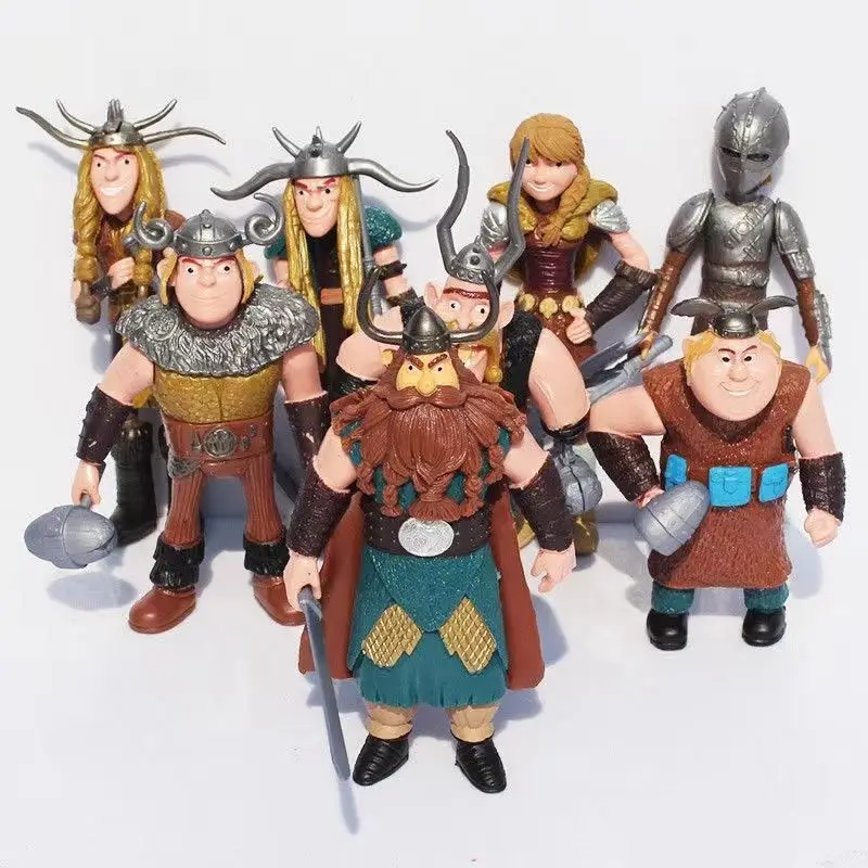 

Hot Sale How to Train Your Dragon 8p Full Joints Movable Action Figure Dragon Trainer Model Ornament Birthday Gift for Kids Fans