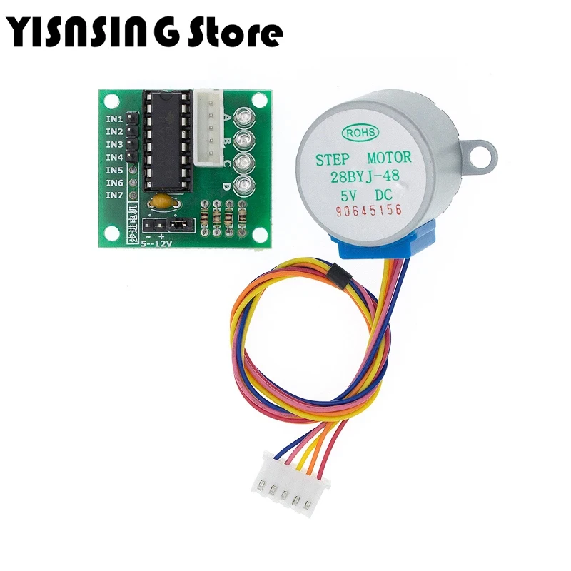 5V 4-Phase 28YBJ-48 DC Gear Step Stepper Motor ULN2003 Driver Board ULN2003 PIC MCU DIY