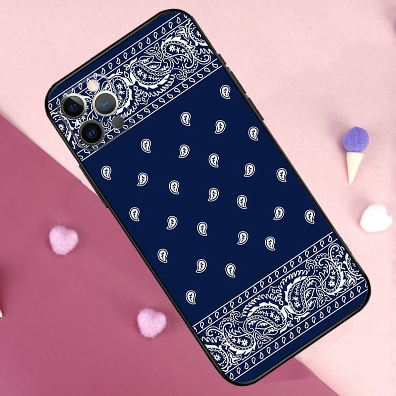 Royal Bandana Paisley Phone Case For iPhone 13 14 15 16 Pro Max Plus 11 12 Pro Max 7 8 X XS XR 12 13 Mini Cover