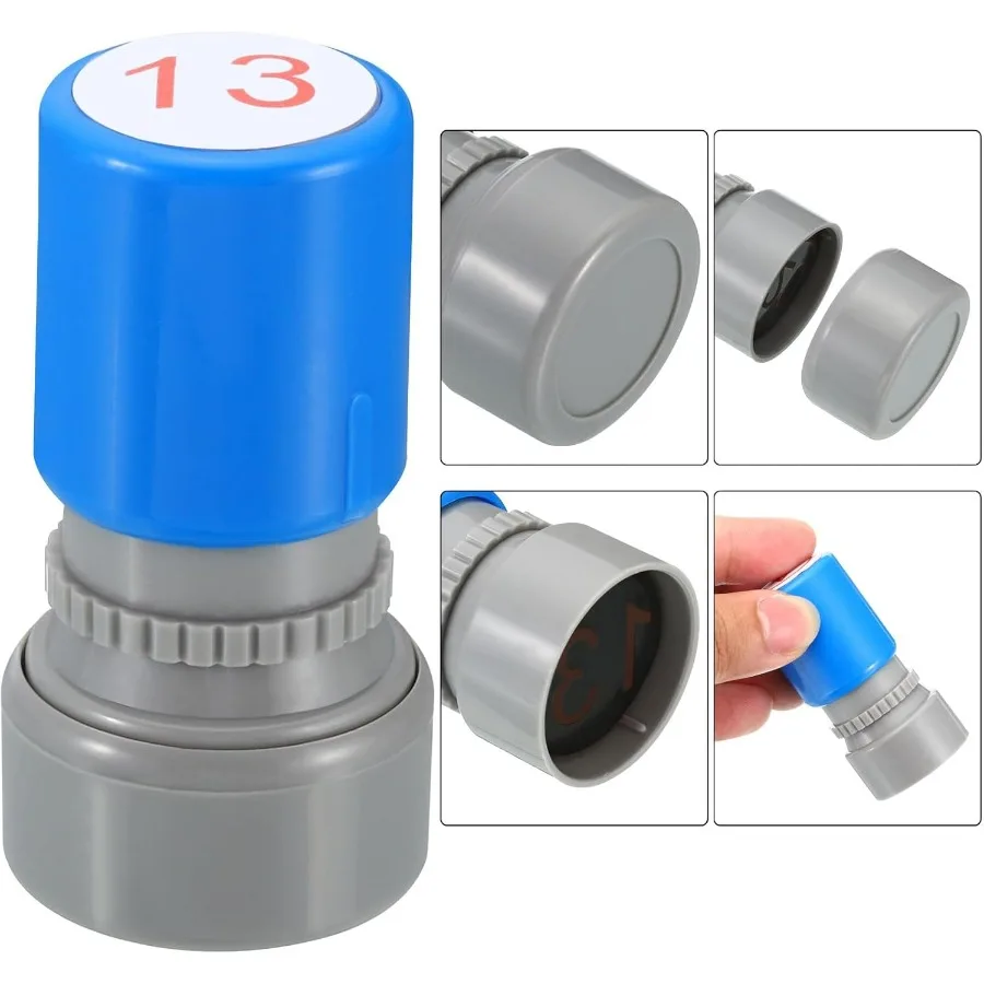 عدد طوابع التحبير الذاتي الأرقام 13 المعلم الأولي ختم الحبر ختم للفئة دفتر سكرابوكينغ لتقوم بها بنفسك الحرفية نمط 1 #4