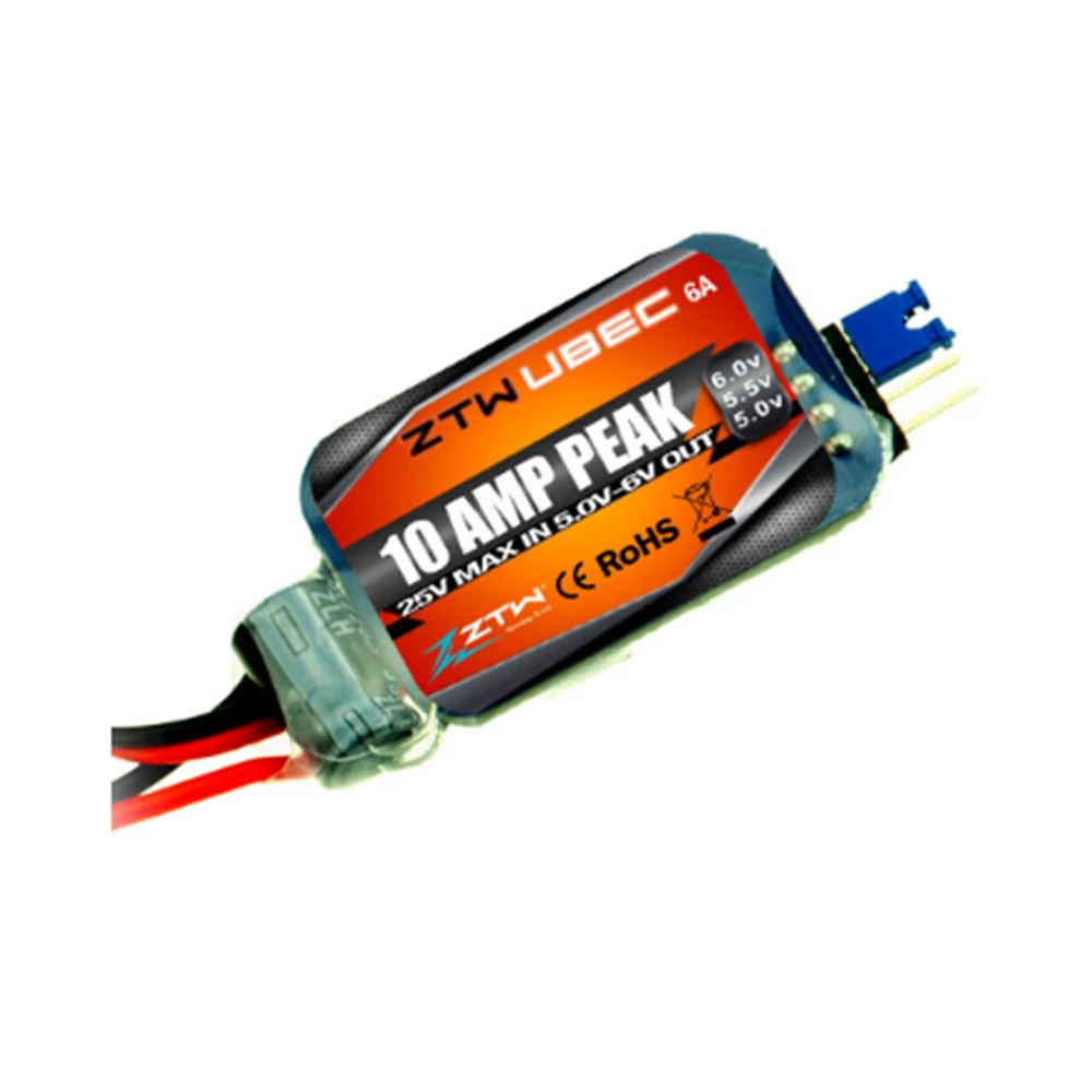 ZTW UBEC 3A/6A/12A External BEC 5V/5.5V/6V/6.5V/7V/8V Adjustable Voltage For RC Airplane Fixed-wing OPTO Brushless ESC