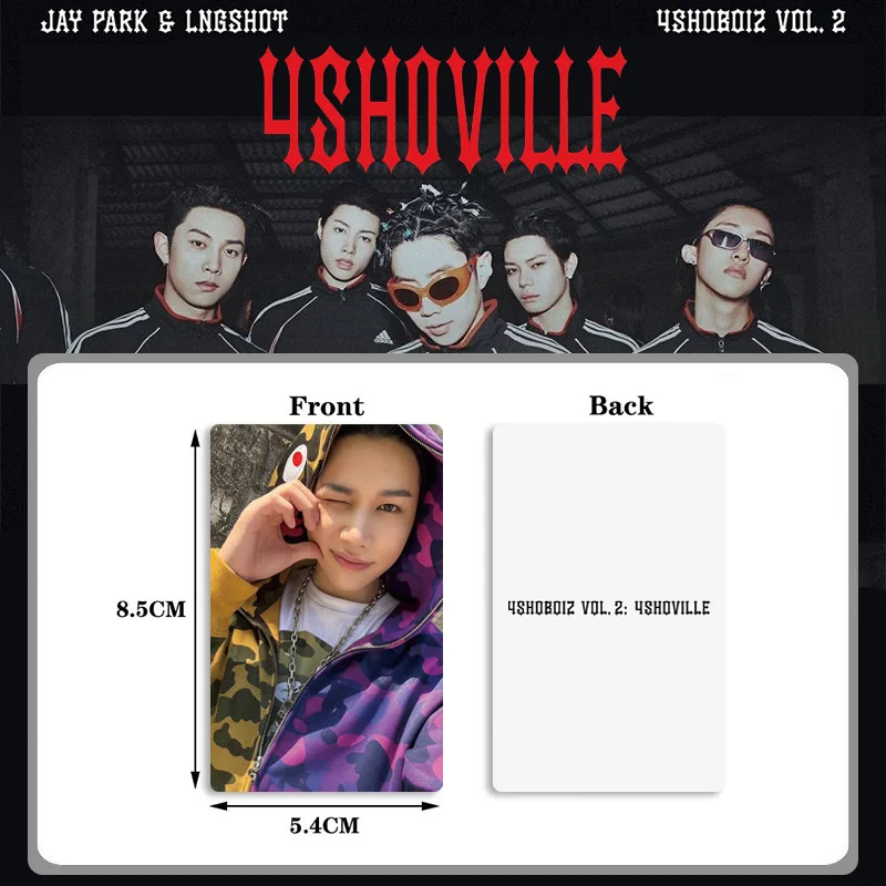 4pcs/set Kpop LNGSHOT 4SHOBOIZ Vol.2 4SHOVILLE Album Postcard Collection Card Photo Card Kwon Ohyul Kim Ryul Jungwoojin Louis