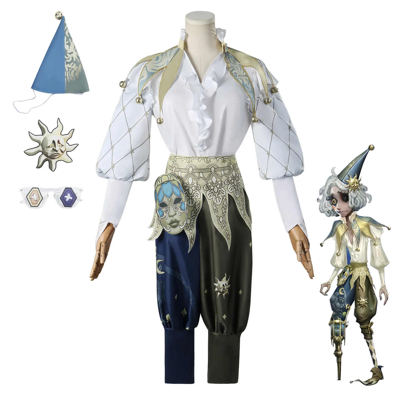 

Fifth Personality Cosplay Costume Crying Clown Extinguished Sun Cosplay Second Dimension Cosplay Costume