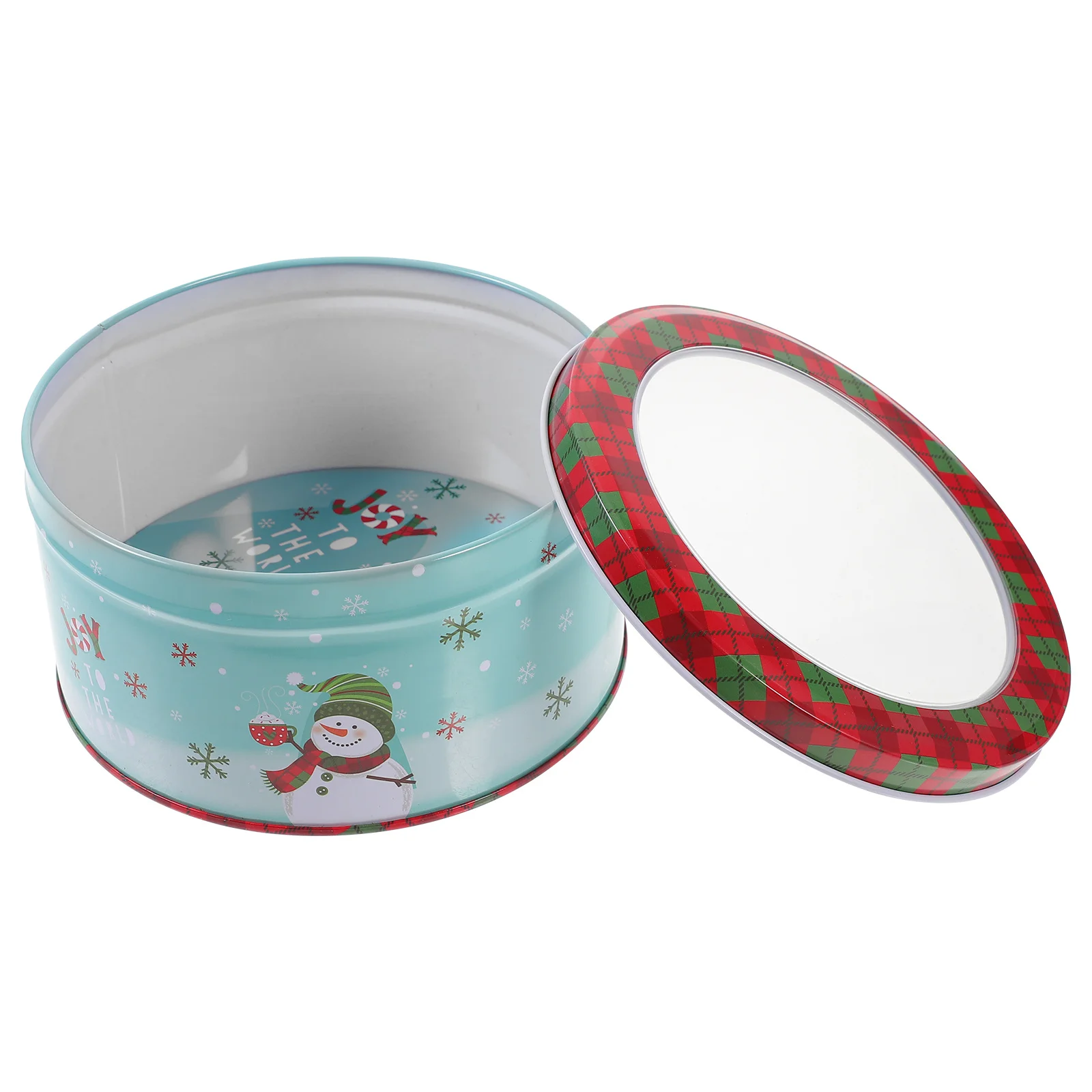 

1pc Candy Box Christmas Tinplate Cookie Storage Case For Xmas Gift Giving Biscuit Container Treat Packaging Sweet Holder