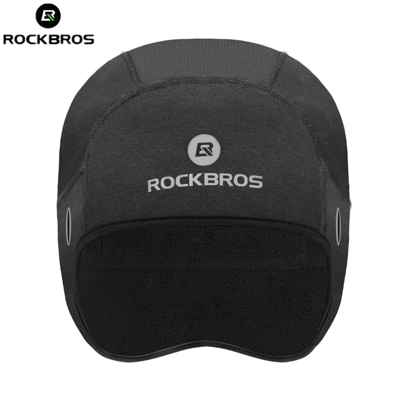 ROCKBROS Local Shipping Winter Bike Fleece Hat Windproof Warm Thermal Protection Bicycle Cap For Outdoor Sports Cycling Riding