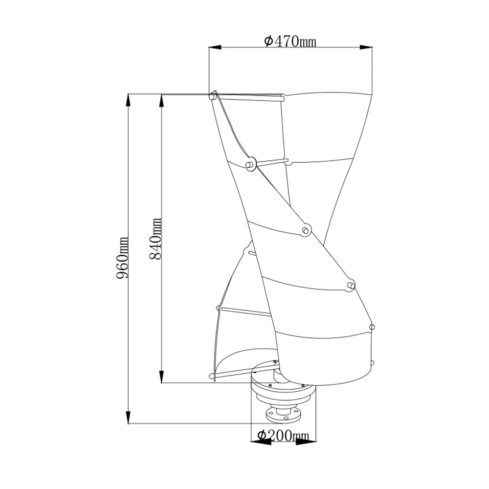 

Low wind speed wind turbine starting wind speed 3m/s rural electrification Real 4000W 12V24V 48V