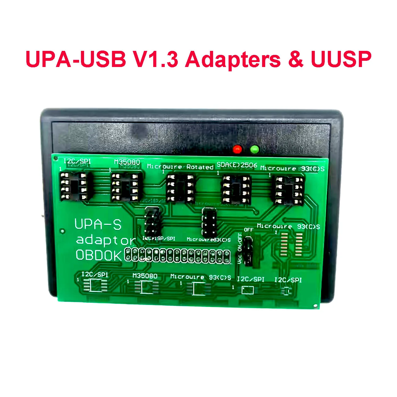 Adapter UPA-USB Programmer V1.3 ECU ChipTunning Tool NEC SOIC Socket I2C Microwire for Eeprom SPI M35080 Work with UUSP Uupa-s