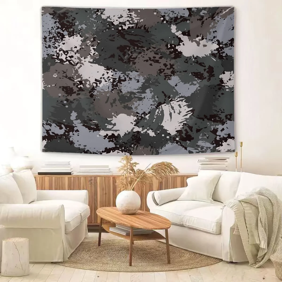 

Urban Night Ca Mo Tapestry: 1pc Modern Tactical Wall Decor, Polyester Fabric, Ideal for Minimalist Spaces & Urban Living