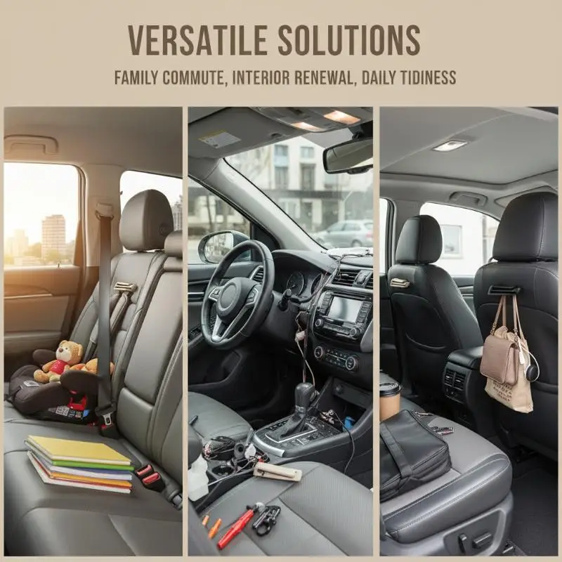 Car Rear Seat Belt Hook for  Durable Holder Clip Stable Fasten Prevent Slipping Easy Installation in Seconds