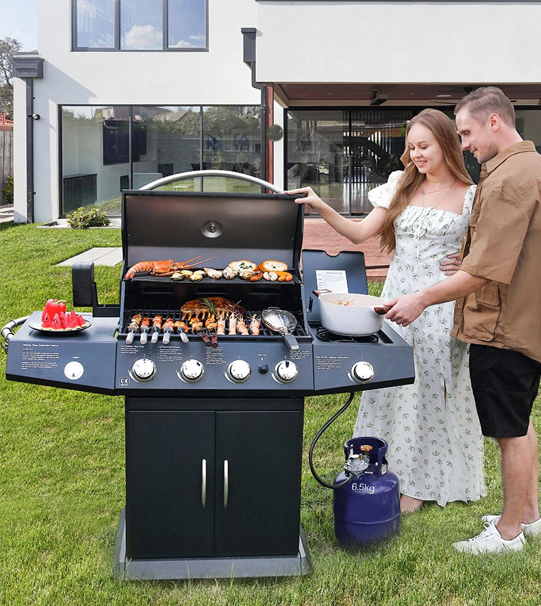 High End Large Outdoor Barbecue Stove, Courtyard Gas Barbecue Stove, Home Villa Barbecue Rack