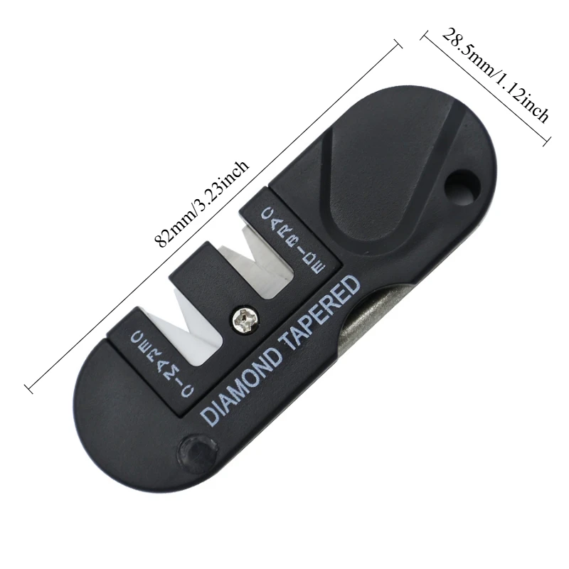 1/2 قطعة 4 في 1 المحمولة التنغستن السيراميك كربيد سكين مبراة المشحذ ل خطاف الصيد التخييم التنزه أداة الماس في الهواء الطلق #2