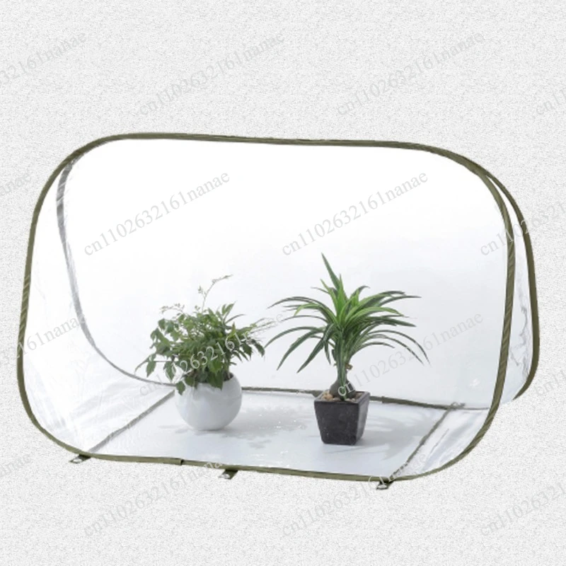 Foldable thermal insulation mini greenhouse triangular flower and plant flower room transparent light-transmitting thermal