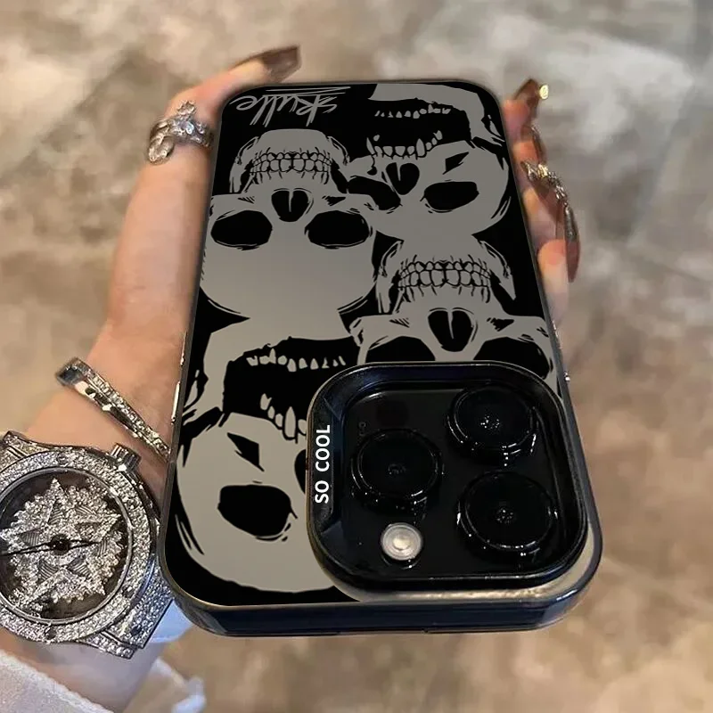 Case For Samsung Galaxy A55 Case A16 A54 A53 5G A34 A35 A33 S24 S23 S22 S21 S25 Ultra Plus FE Cover Four Skull Horror Halloween