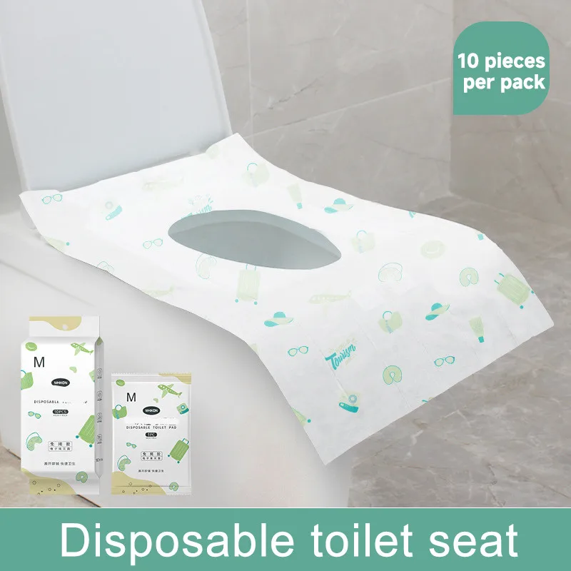 1 paquete de 10 almohadillas desechables para viajes de negocios sin línea, embalaje independiente, adhesivo grueso impermeable para el hogar
