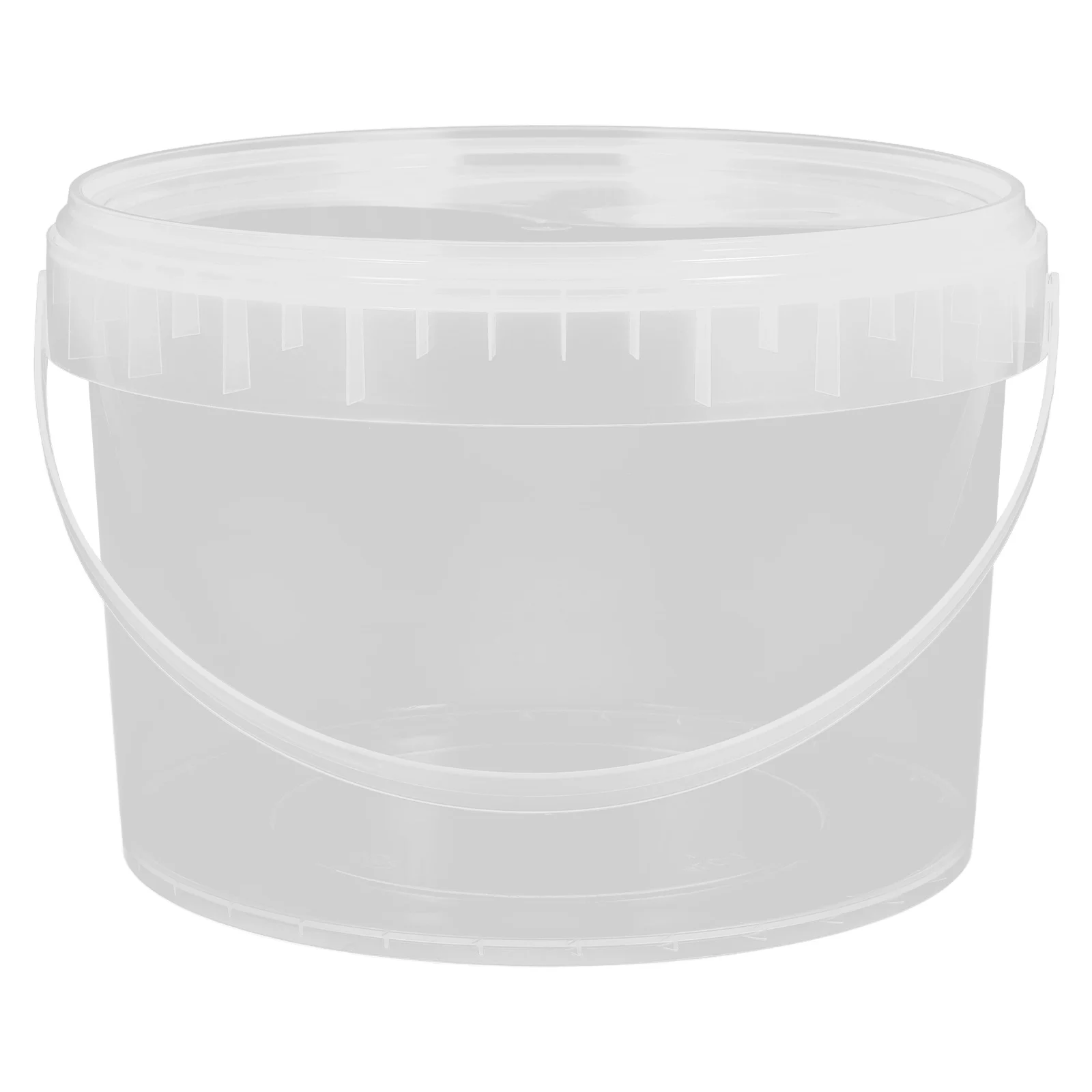 

Portable Transparent Water Bucket Lightweight Storage Container With Handle For Camping Picnic Dormitory Use Thickened Plastic