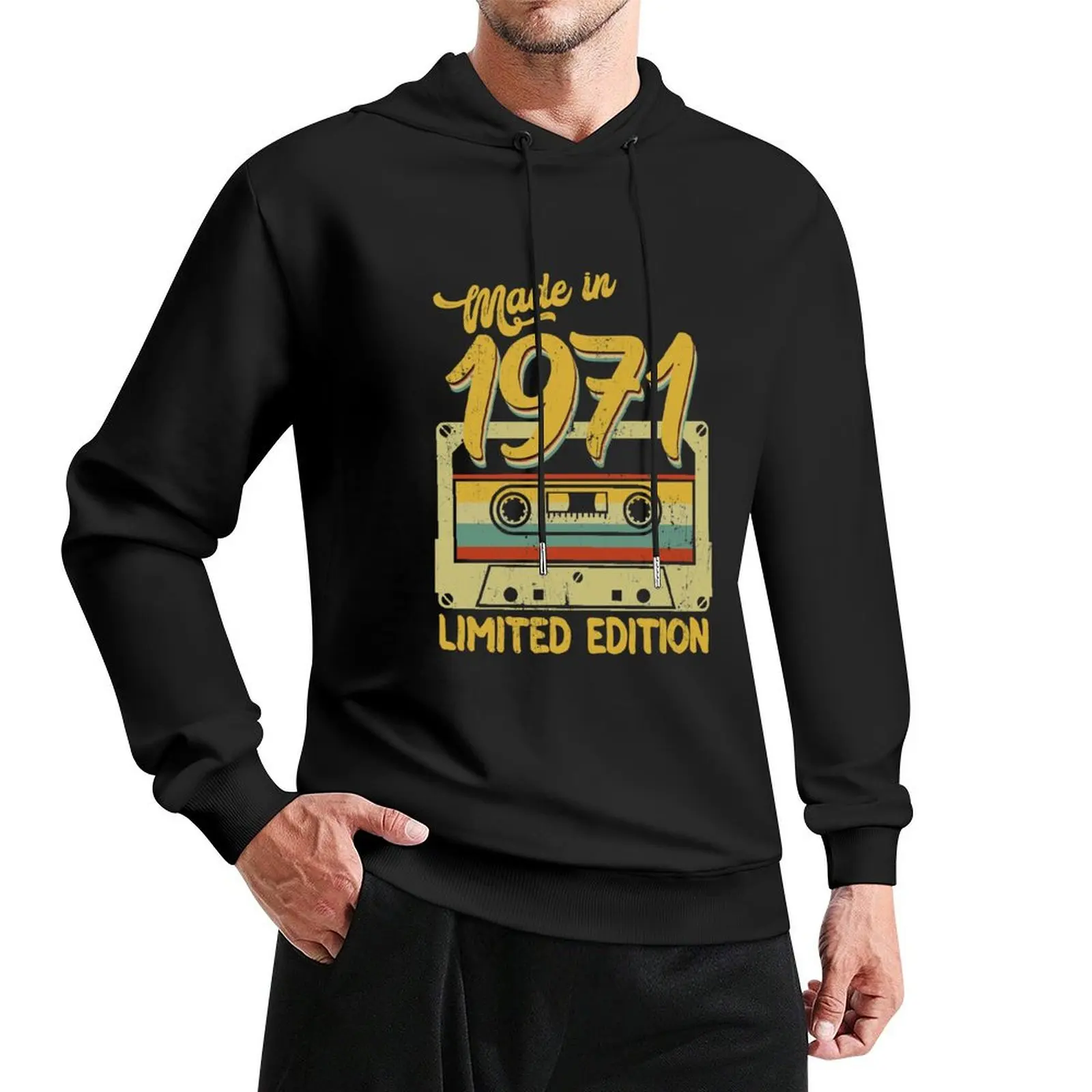 

Made in 1971 limited edition birthday gift Pullover Hoodie anime clothing men's sweat-shirt tracksuit