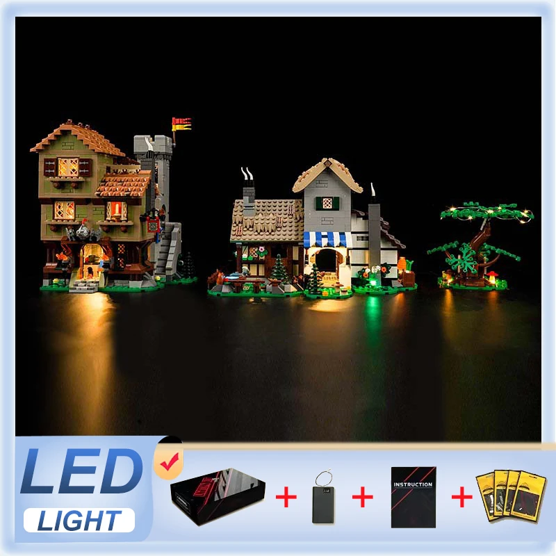 DIY LED Light Kit For LEGO 10332 Medieval Town Square  (Only LED Light,Without Blocks Model)