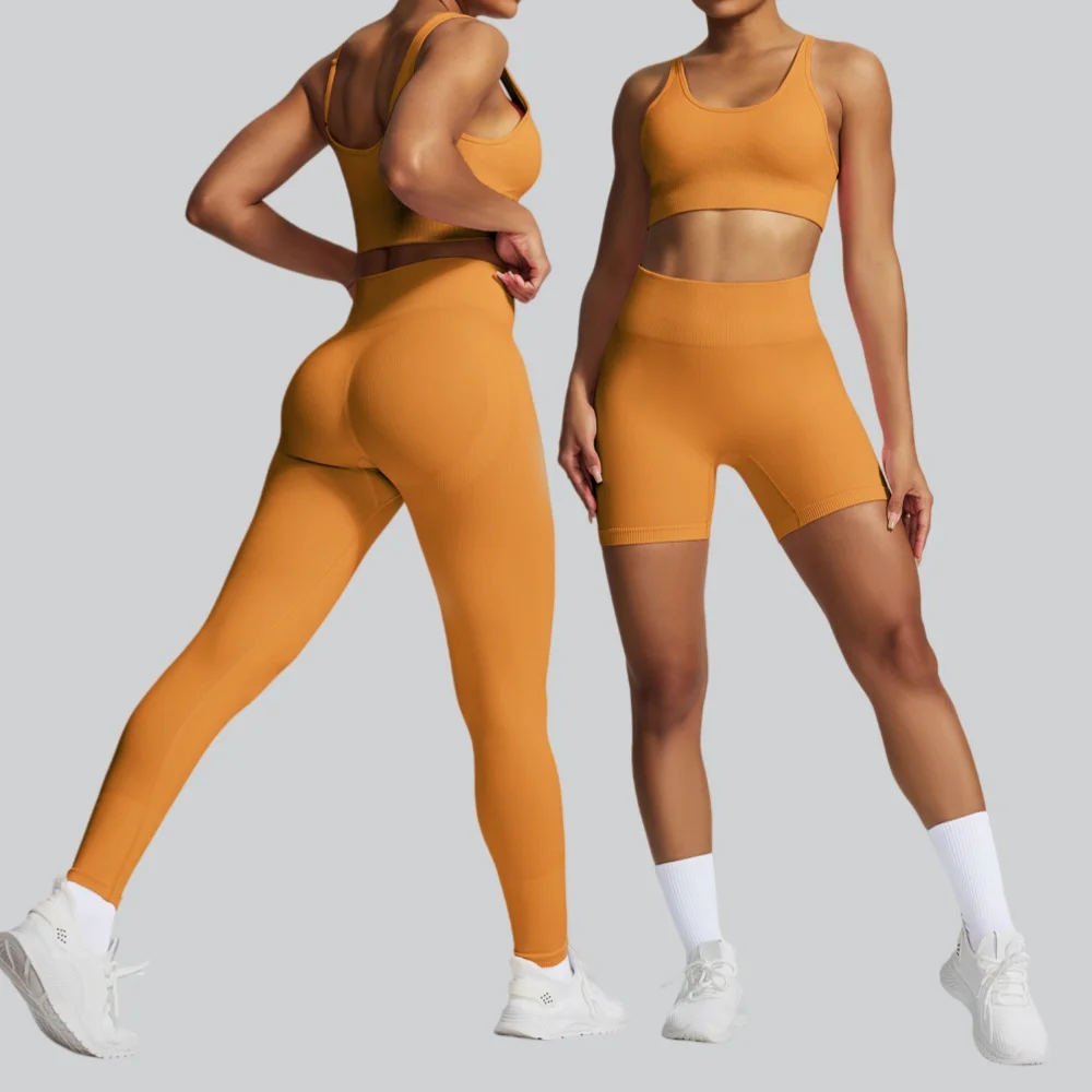 

2 Pieces Seamless Sports Set Yoga Suit Women's Push Up Gym Pants Sets Women Tracksuit Running Workout Sports Bra Yoga Clothing