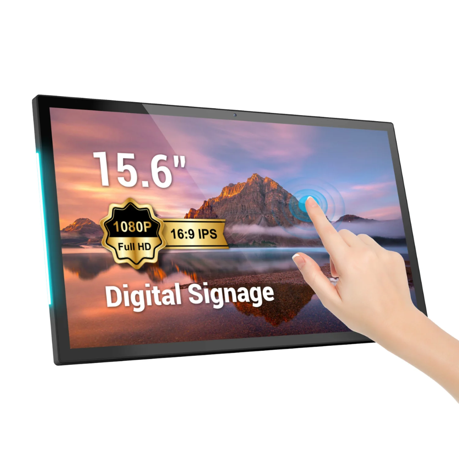 15.6 Inch LCD Advertising Widescreen Touch Screen Display for Retail Shelf Monitoring Strip Digital Signage Shelf Edge Banner