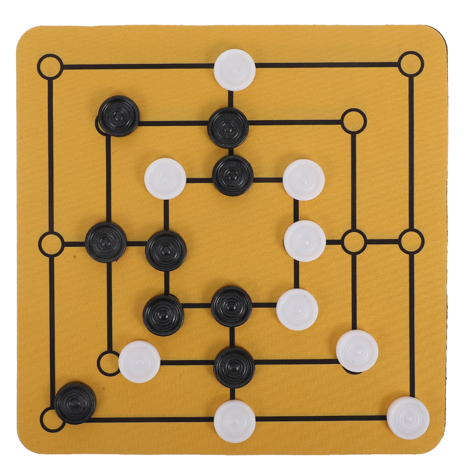 

Nine Pieces Chess Traditional Wood Board Games Tabletop Chessboards Desktop Wooden Unique Rubber