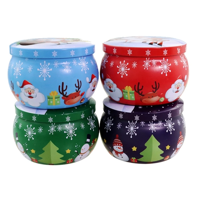 Holiday Tins with Lids Jars for Making Arts & Crafts