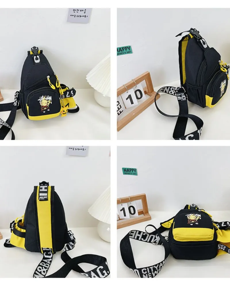 Pikachu Pokemon Go Shoulder Bag Chest Bag Sports Teen Crossbody Handbag Men Women Chest Bag Waist Bag Birthday Christmas Gift