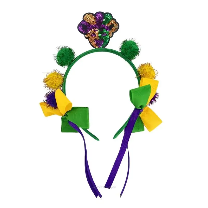 X5XA Tinsel Flapper Headbands Fat Tuesday Prom Dancer Headpiecefor Parties Carnivals