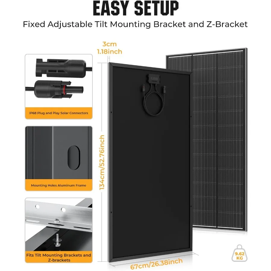 18BB 400 واط لوحة طاقة شمسية 2 قطعة 200 واط NType الألواح الشمسية مع 25 وحدة كهروضوئية أحادية البلورية عالية الكفاءة لبطارية 12 فولت 24 فولت S #2