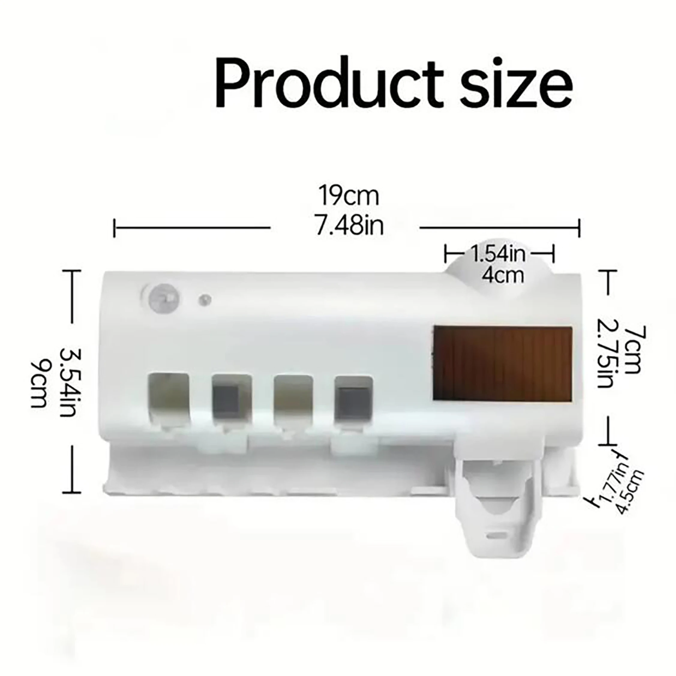 1PC bracket type automatic toothbrush and toothpaste dispenser set, dust-proof wall mounted toothpaste dispenser for bathroom