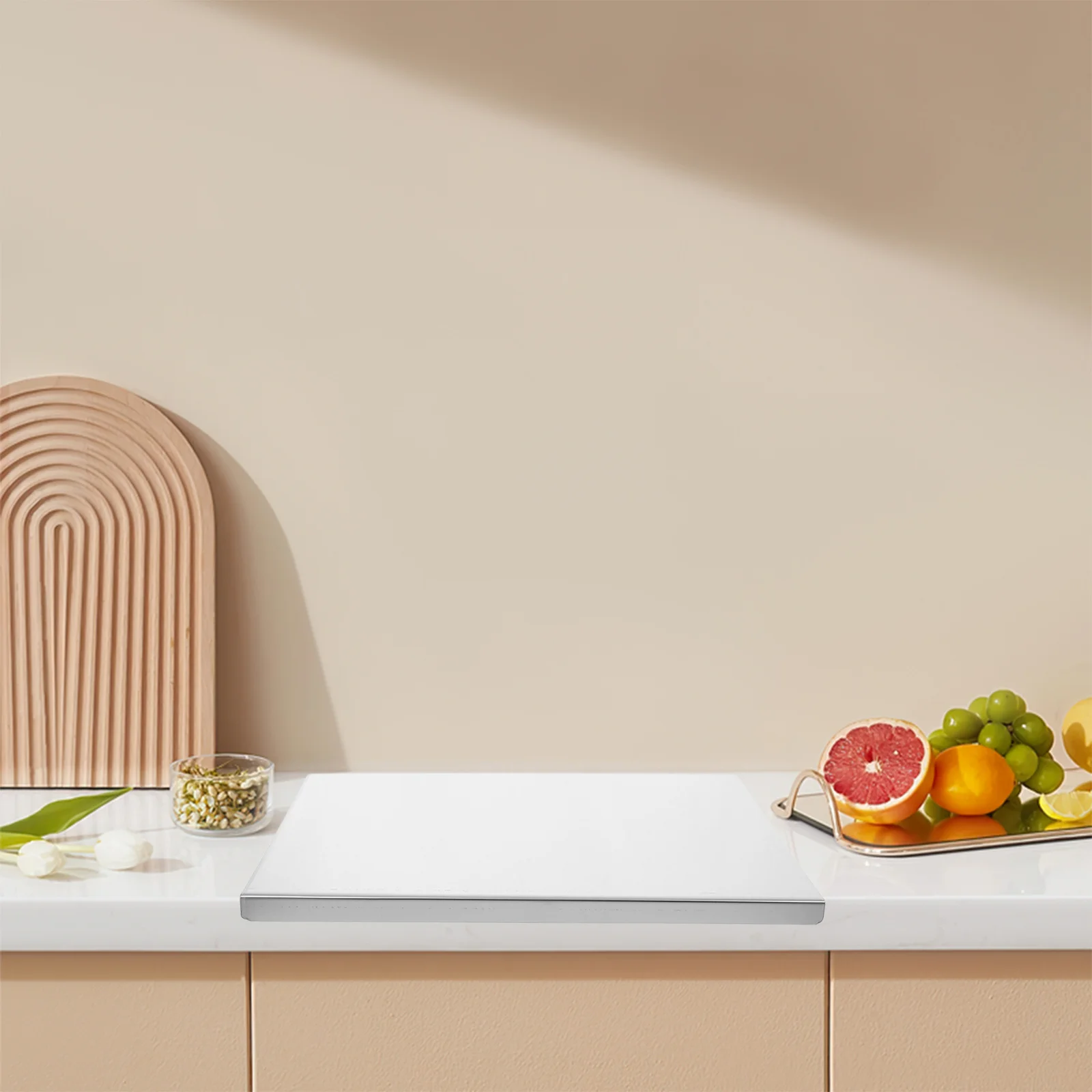 

Stainless Steel Cutting Board Thick Dishwasher Safe Kitchen Essentials Accessory for Chopping Vegetables Fruits Meats Modern