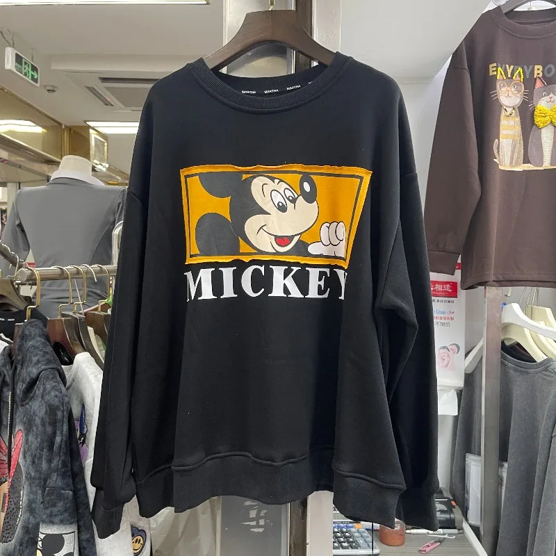 Bluza polarowa z nadrukiem liter i kreskówkowymi aplikacjami, luźny krój, styl Y2k, długi rękaw, okrągły dekolt, kurtka, nowy trend zima 2025.