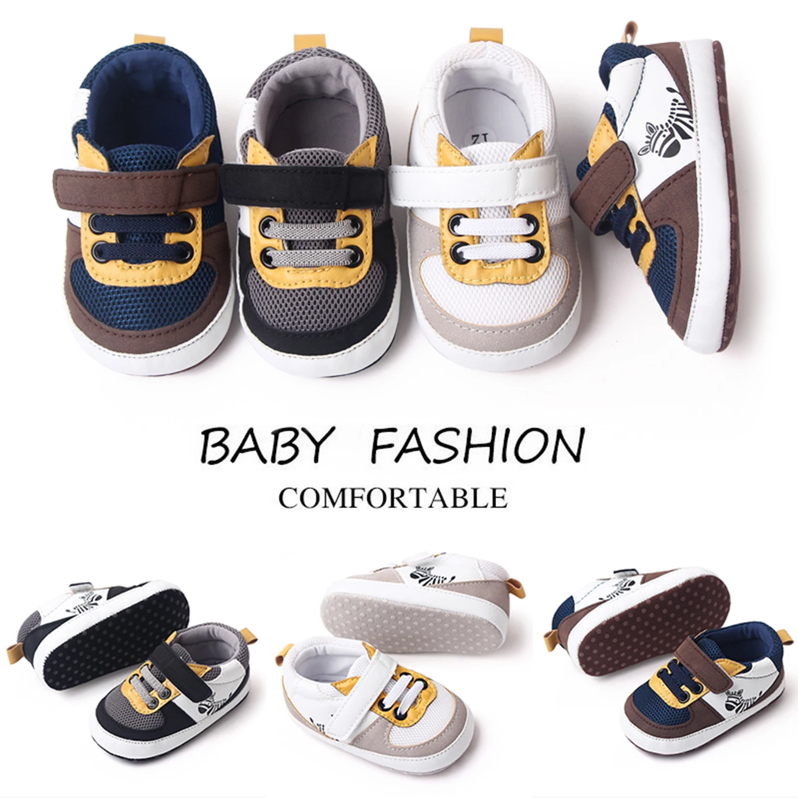 Toddler Sneakers Casual Cute Baby Flats Breathable Mesh Infant Walking Shoes for Newborn Girl Boys