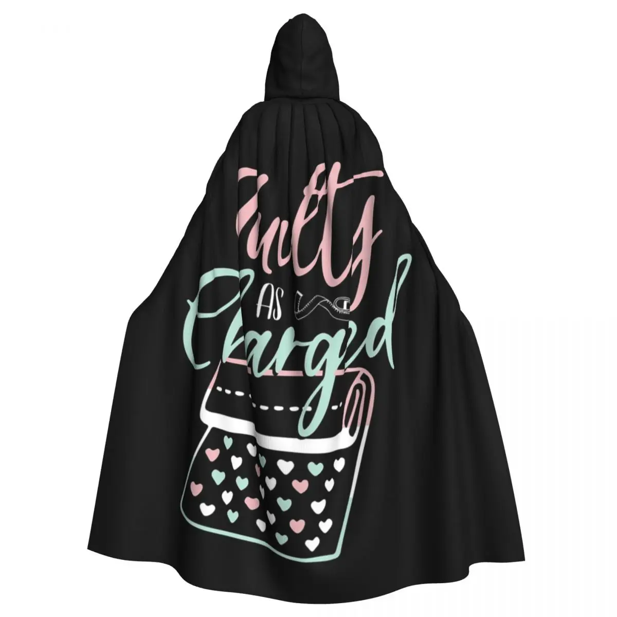 Quilty As Charged Long Hooded Cloak Witch Medieval Costume Cosplay Cape HalloweenVampire Adult Unisex