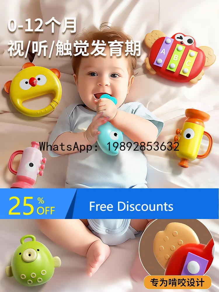 

Baby Hand Drum Children's Toy Percussion Instrument Infant Tambourine Percussion