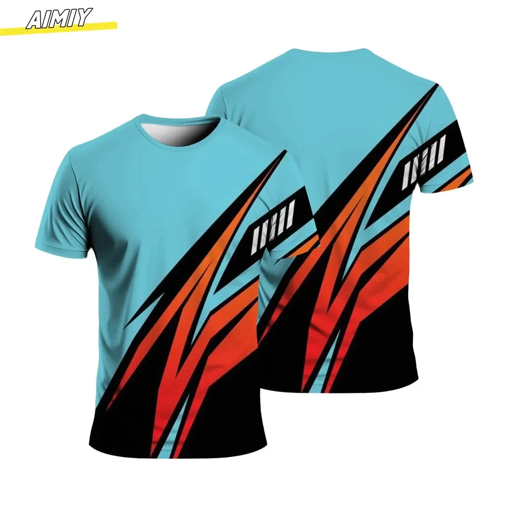 

Summer Fashion Sports Men's T-shirt Loose and Comfortable Daily Casual Round Neck Plus Size Short Sleeve