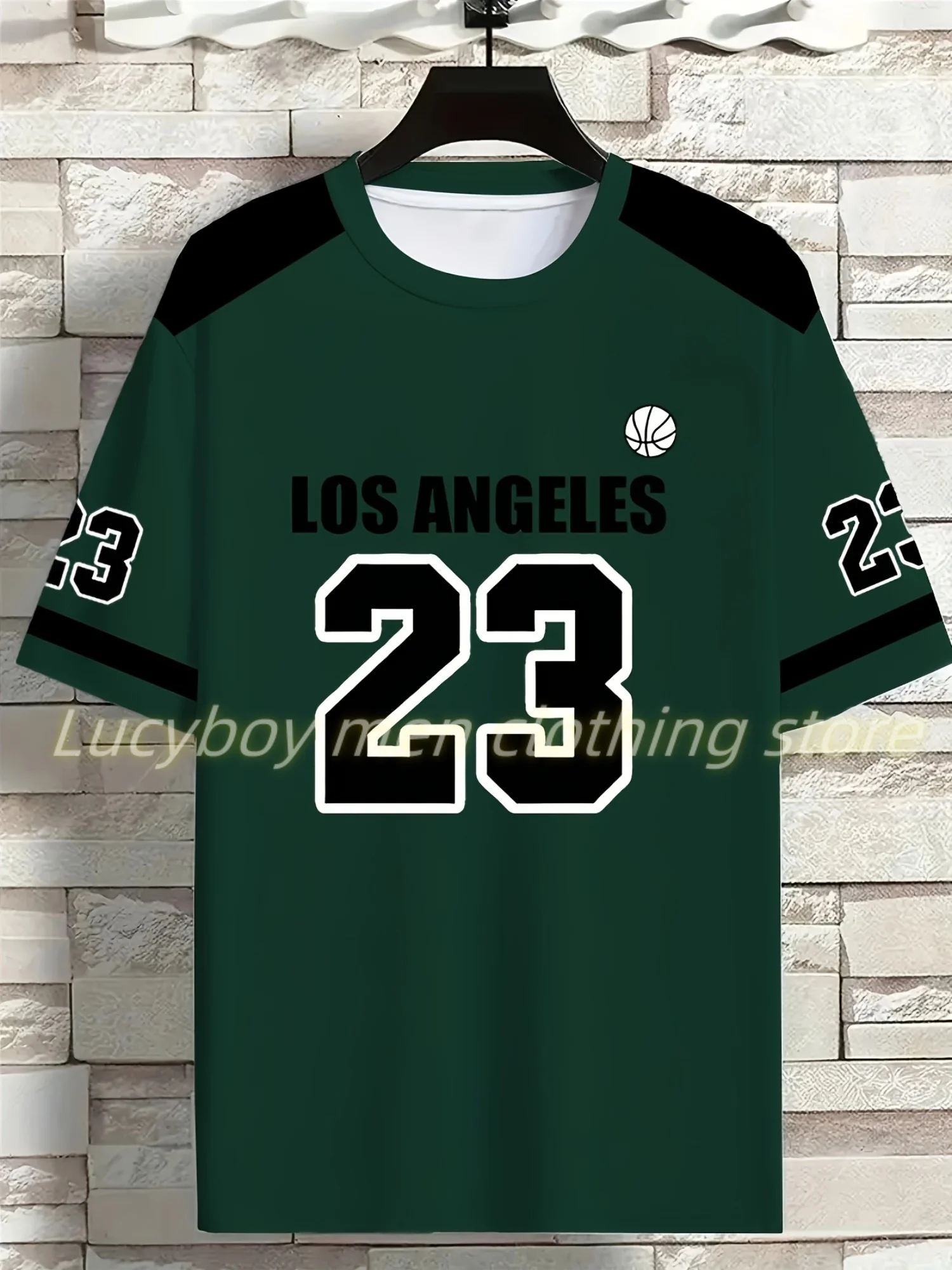 Number23 Los Angeles Print Mens T-Shirt Man Short Sleeves Sportwear Football T-Shirt Vintage Oversize 5 colors Tees Men Clothes