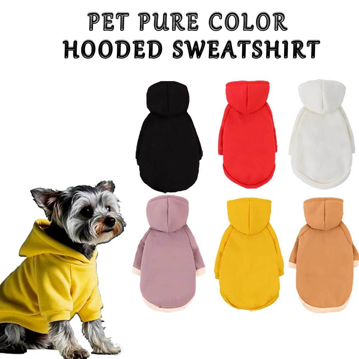 

Pet Hooded Sweatshirt Cats & Dogs Winter Warm Clothes Large-sized Dog Clothing Teddy Golden Retriever All Cats