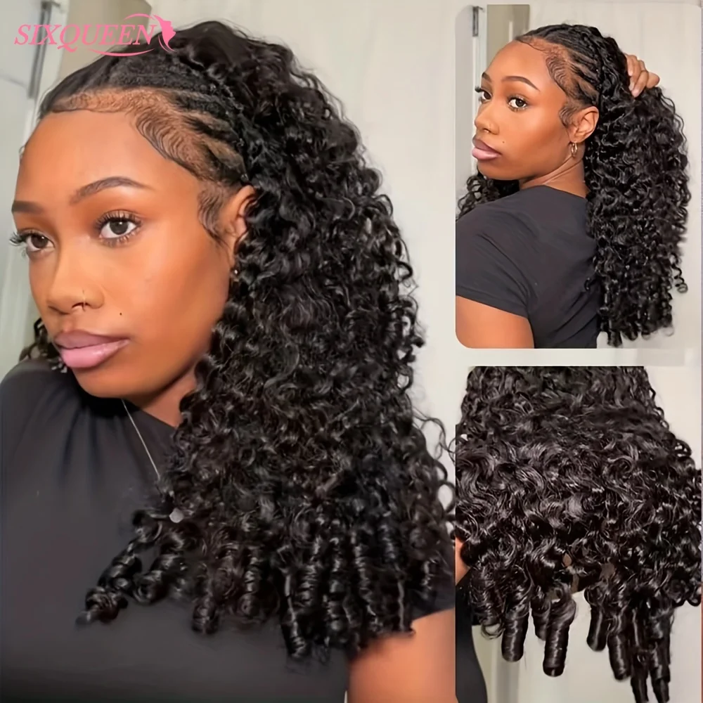 

13x6 13x4 Burmese Curly Wigs Lace Frontal Wig 100% Brazilian Human Hair Pre Plucked HD Transparent Lace Front Human Hair Wigs