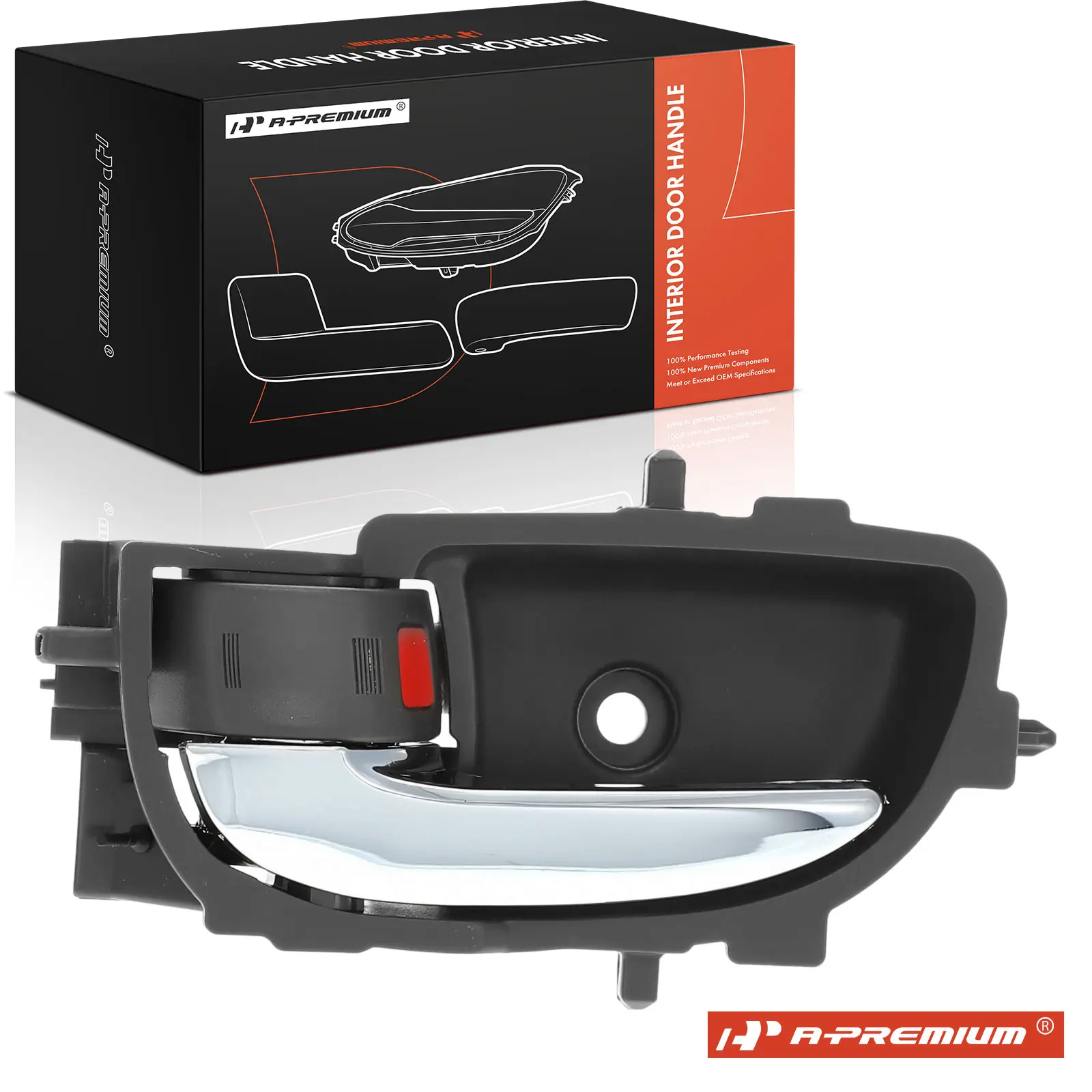 A-Premium Front or Rear Driver Side Chrome Lever +Ash Housing Interior Door Handle for Toyota Yaris 2007-2013